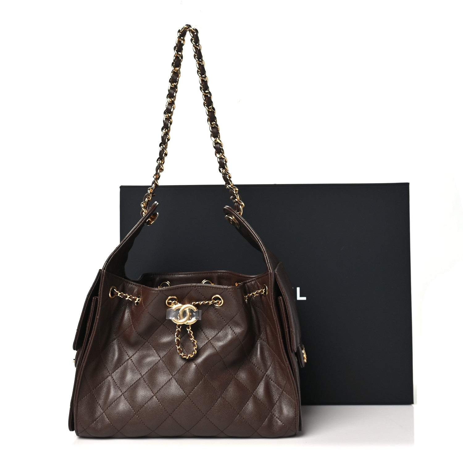 Chanel Caviar Quilted Small Chanel 25 Handbag Dark Brown 11 of 11