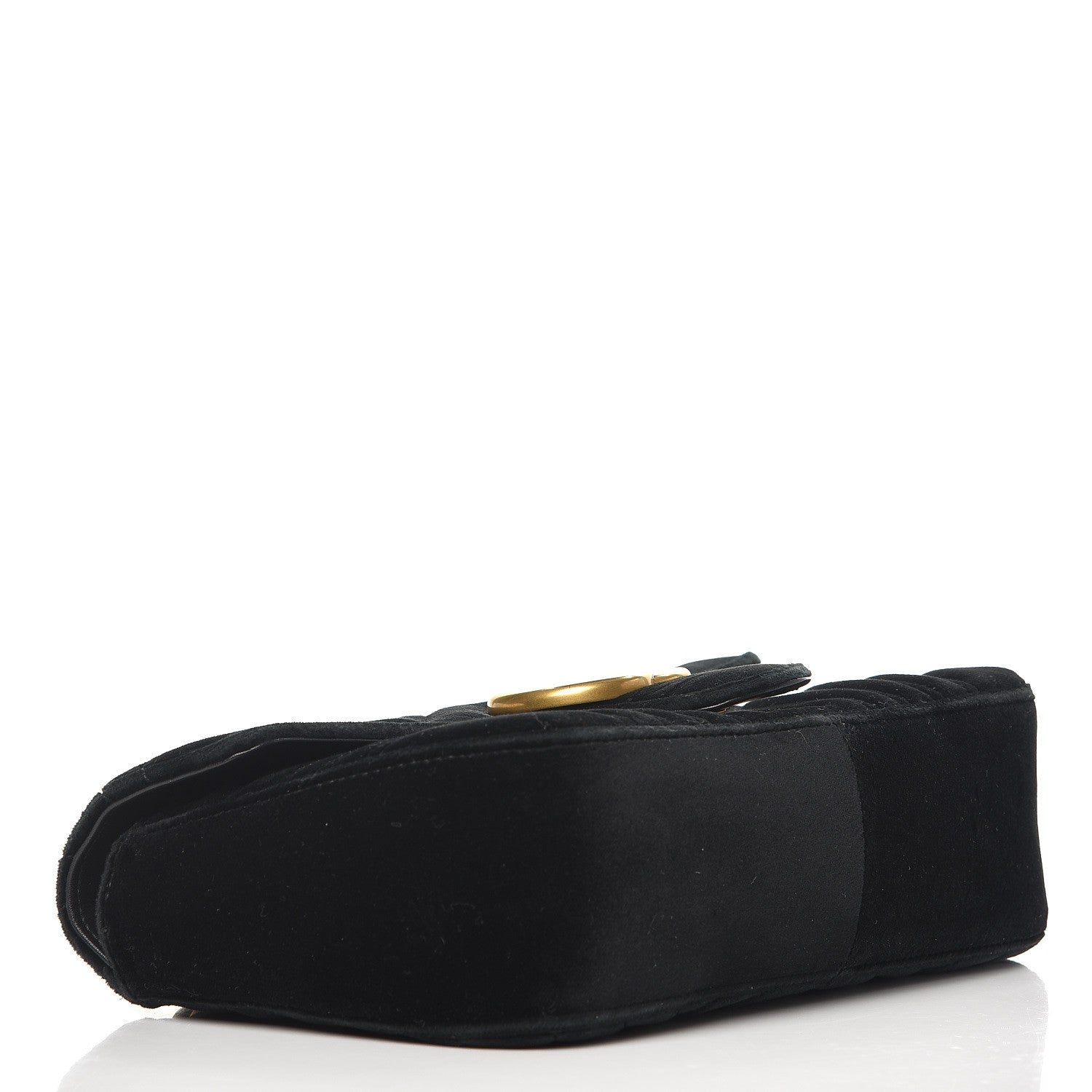 Gucci Velvet Matelasse Small GG Marmont Shoulder Bag Black 4 of 8