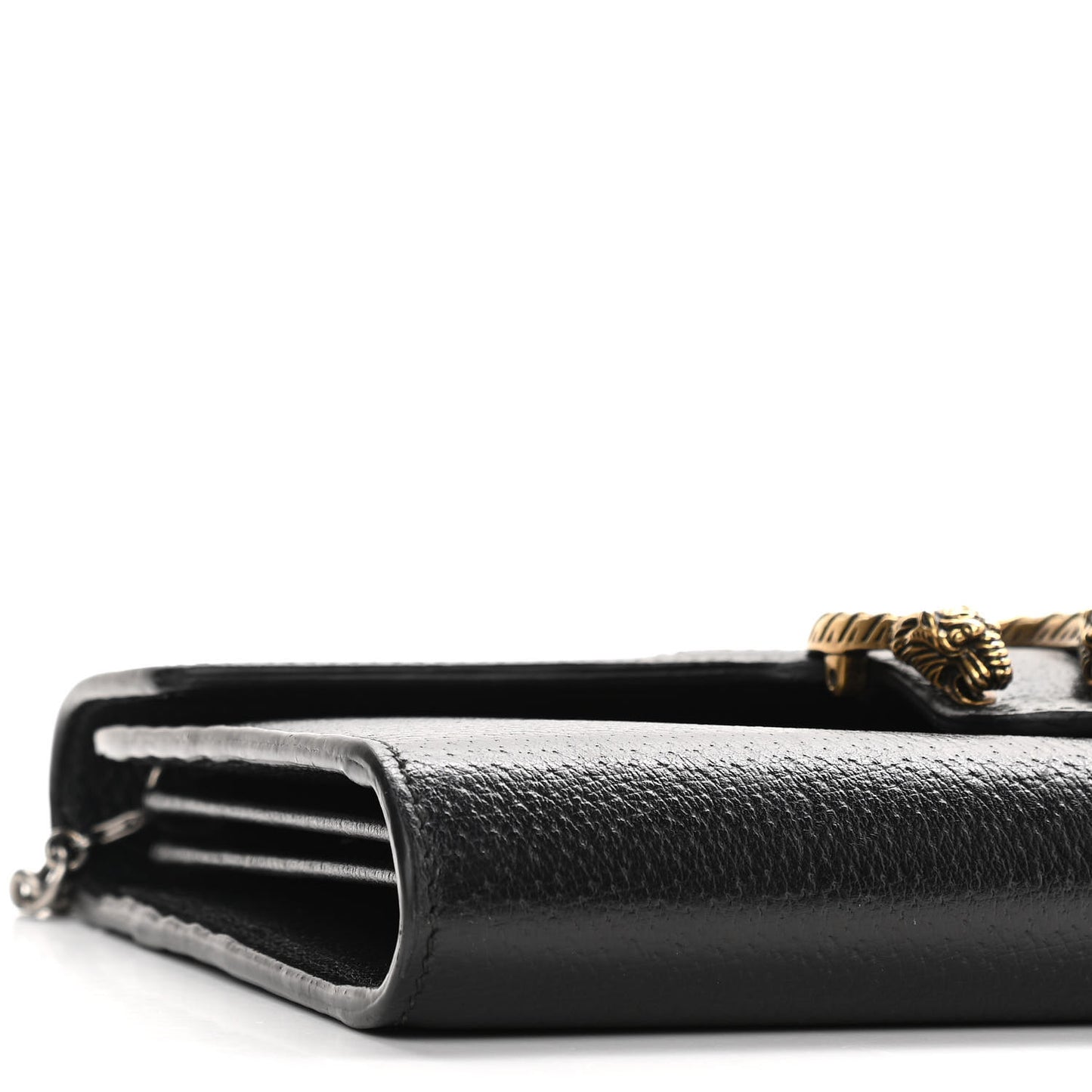 Calfskin Web Mini Dionysus Chain Wallet Black