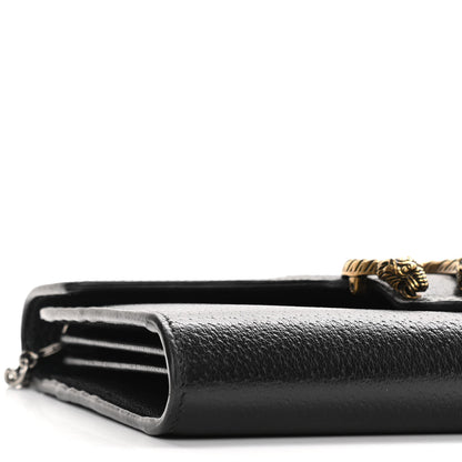 Gucci Calfskin Web Mini Dionysus Chain Wallet Black 9 of 12