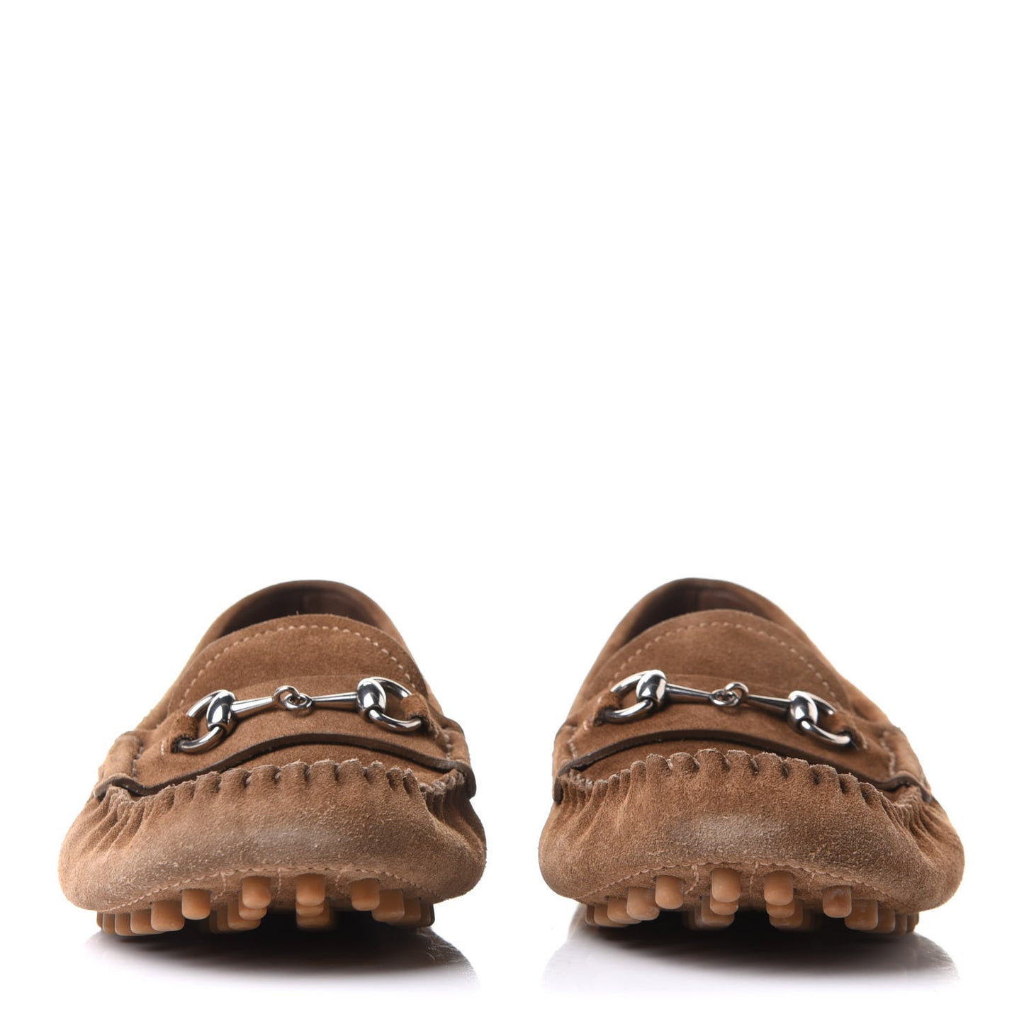 Suede Womens Horsebit Driver Loafer 36 Brown