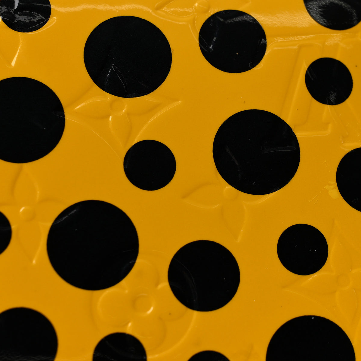 Empreinte Monogram Giant Zippy Polka Dot Wallet Yellow Black