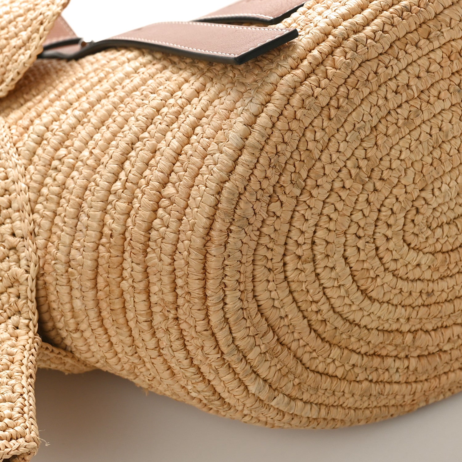 Loewe Raffia Small Elephant Basket Tote Bag Natural Tan 6 of 8