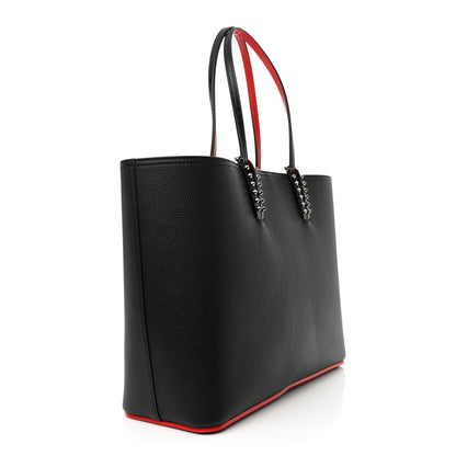 Christian Louboutin Calfskin Spikes East West Cabata Tote Black 4 of 11