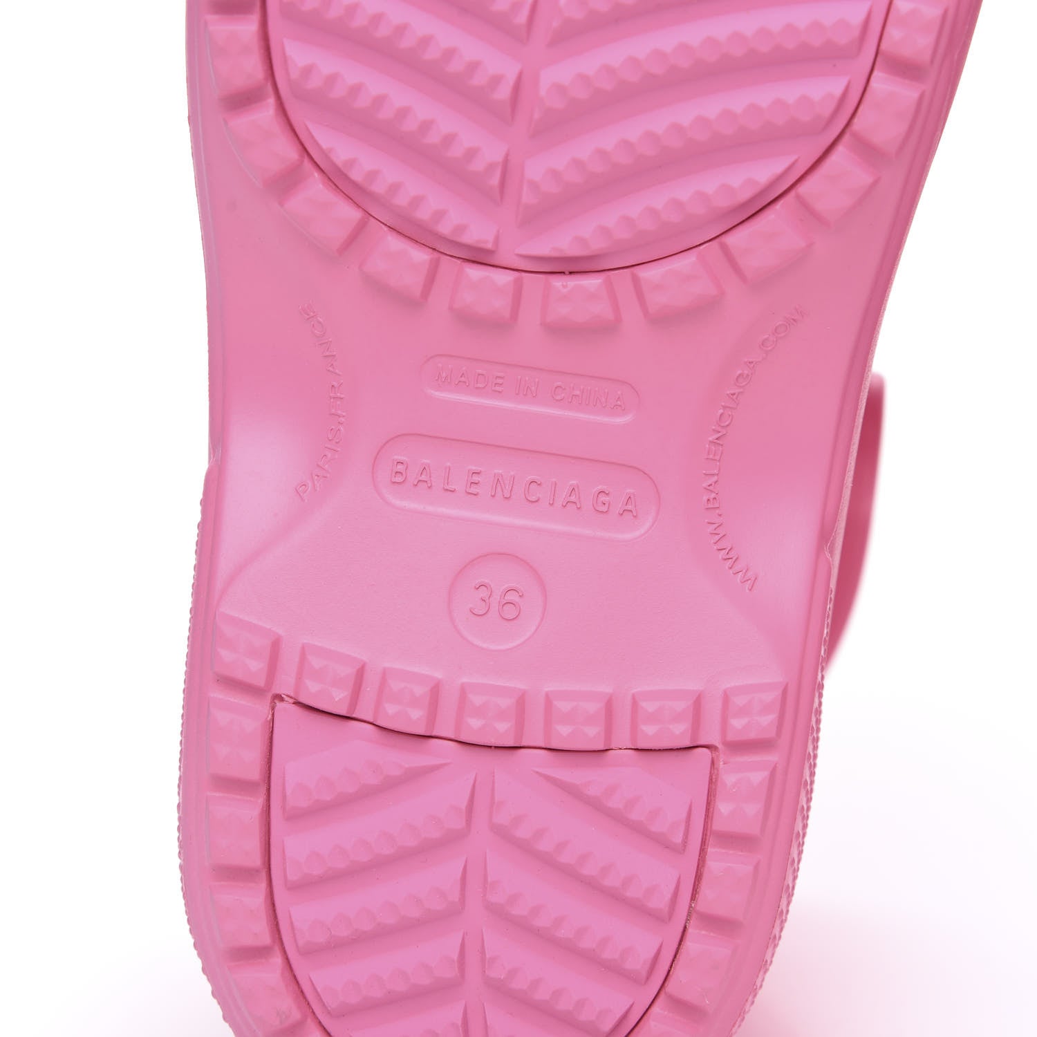 Balenciaga X CROCS Rubber Textured Womens Platform Sandals 36 Rose Bonbon 7 of 8