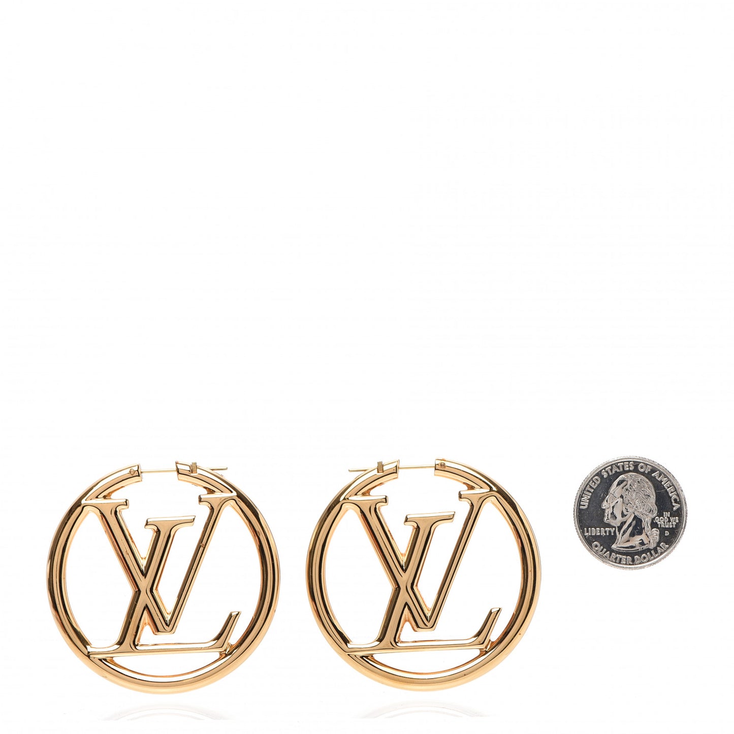 Metal Louise Hoop Earrings Gold
