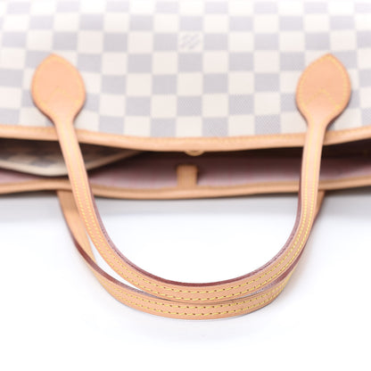 Louis Vuitton Damier Azur Neo Neverfull MM Rose Ballerine 12 of 14