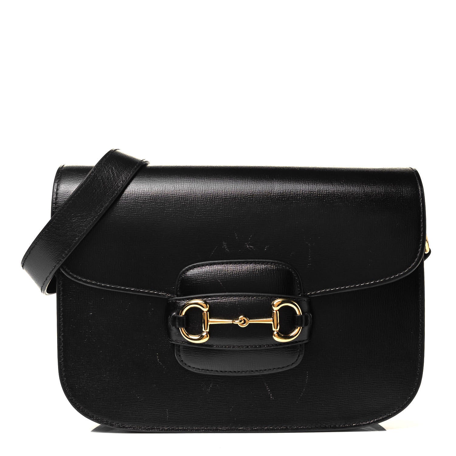 Gucci Azalea Calfskin Horsebit 1955 Shoulder Bag Black 1 of 9
