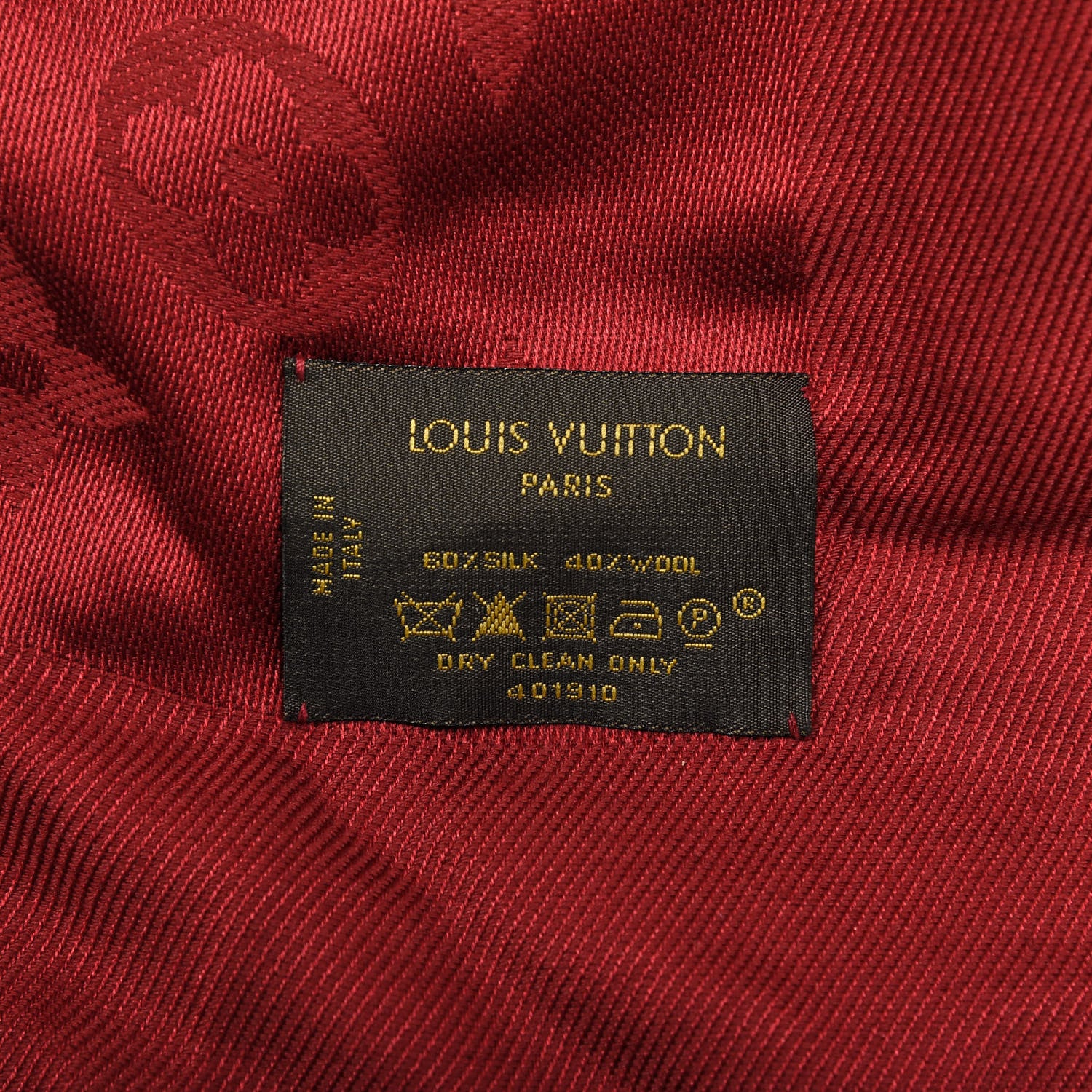Louis Vuitton Silk Wool Monogram Shawl Pomme D'Amour 3 of 3