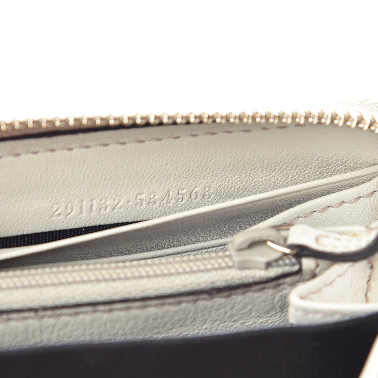 Monogram Margaux Calfskin Sukey Zip Around Wallet Beige Ebony Mystic White