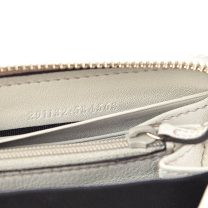Gucci Monogram Margaux Calfskin Sukey Zip Around Wallet Beige Ebony Mystic White 7 of 8