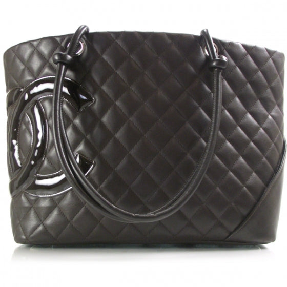 Chanel Calfskin Quilted Large Cambon Tote Brown 1 of 12