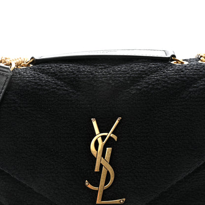Saint Laurent Canvas Y Quilted Monogram Small Loulou Chain Satchel Black 7 of 9