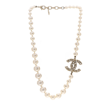 Chanel Pearl CC 100th Anniversary Necklace Light Gold 2 of 3