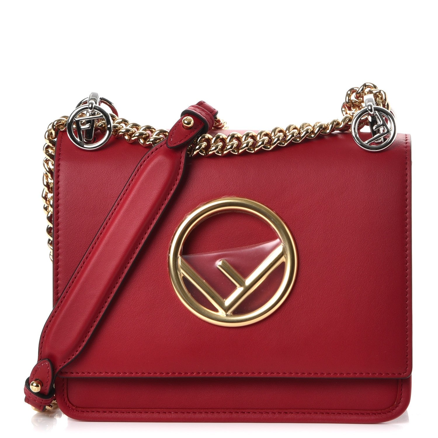 Fendi Vitello Century Opaco F is Fendi Small Kan I Shoulder Bag Fragola 1 of 7