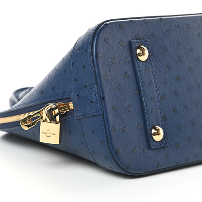 Louis Vuitton Ostrich Alma PM Indigo 9 of 10