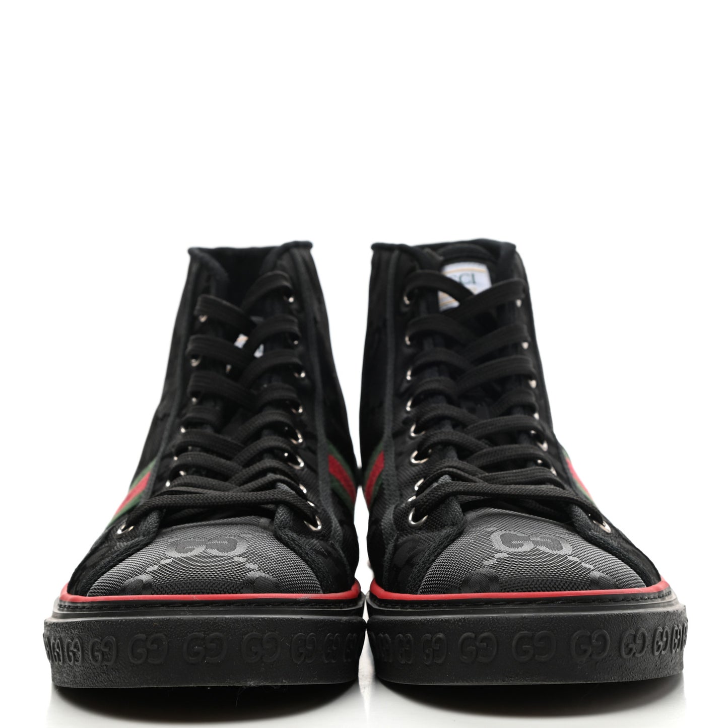 Econyl Nylon Web Monogram Off The Grid Mens 1977 Tennis High Top Sneakers 11.5 Black
