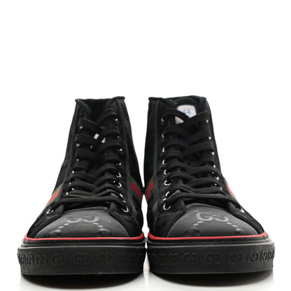 Gucci Econyl Nylon Web Monogram Off The Grid Mens 1977 Tennis High Top Sneakers 11.5 Black 2 of 10
