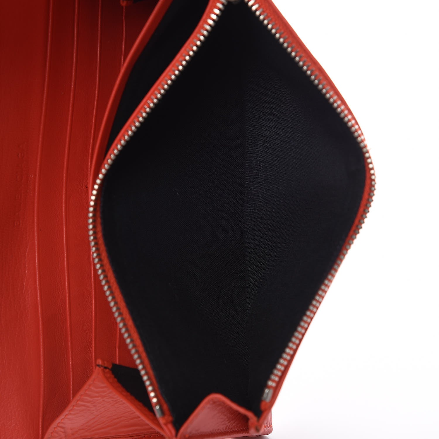 Balenciaga Agneau Classic Hardware Money Wallet Rouge Coquelicot 8 of 10
