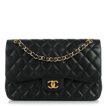 Chanel Caviar Quilted Jumbo Double Flap Black 1 of 7