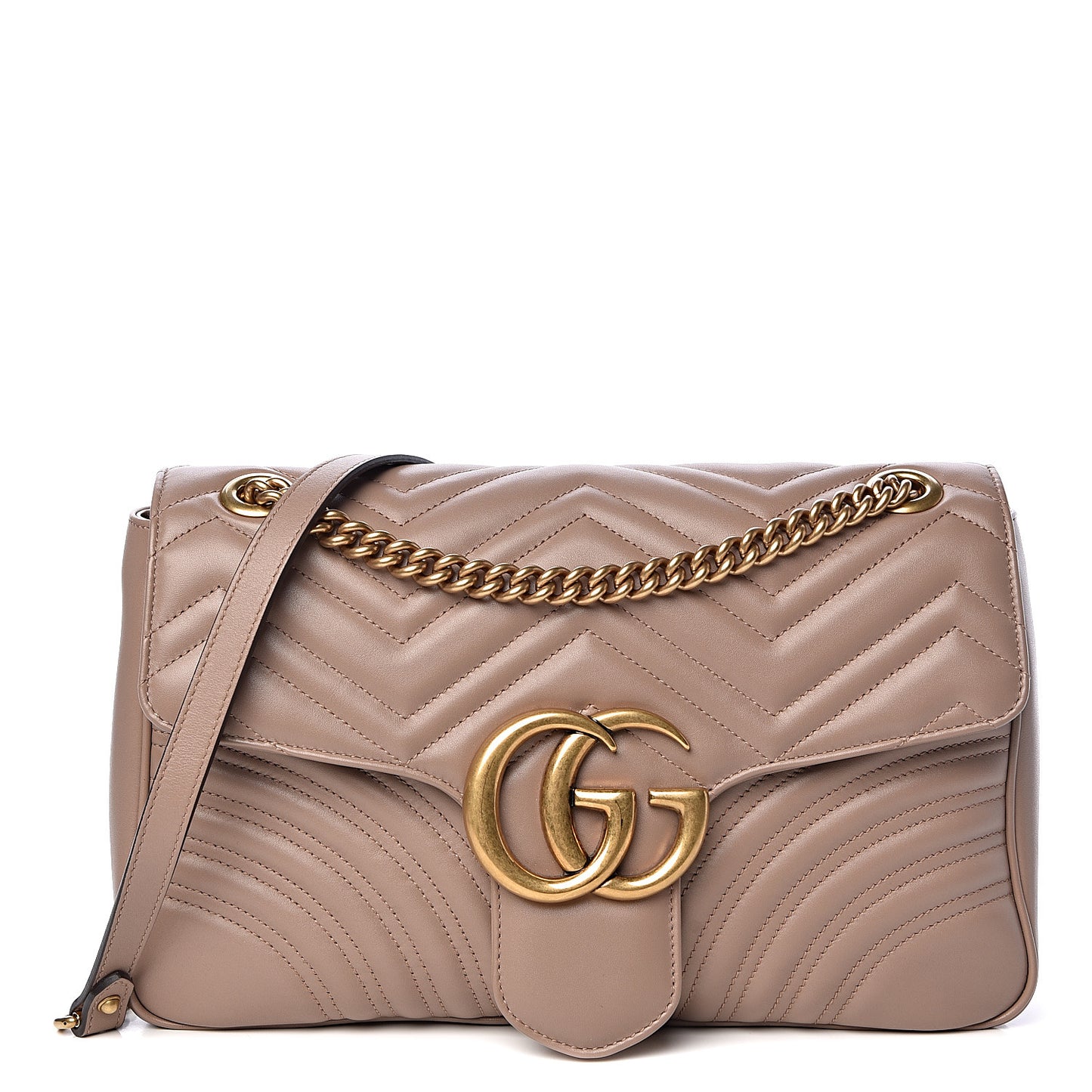 Calfskin Matelasse Medium GG Marmont Shoulder Bag Porcelain Rose