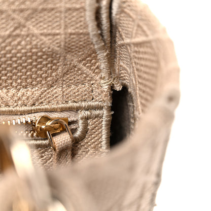 Christian Dior Canvas Embroidered Medium Lady D-Lite Beige 15 of 19