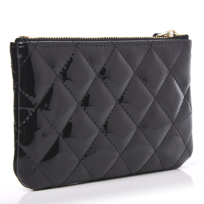 Chanel Patent Quilted Small Cosmetic Case Black 3 of 11