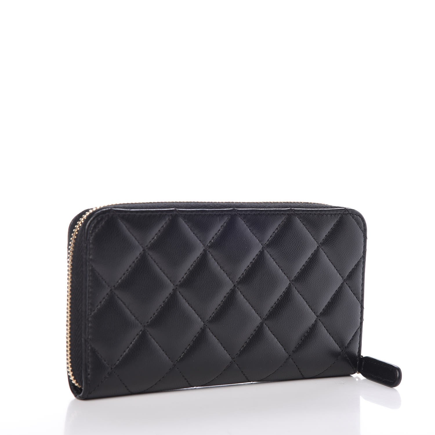 Chanel Lambskin Quilted Small Trendy CC Zip Around Wallet Black 3 of 9