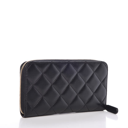 Chanel Lambskin Quilted Small Trendy CC Zip Around Wallet Black 3 of 9