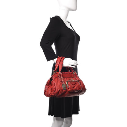 Dolce & Gabbana Calfskin XX Anniversary Ruffled Tote Red 2 of 8