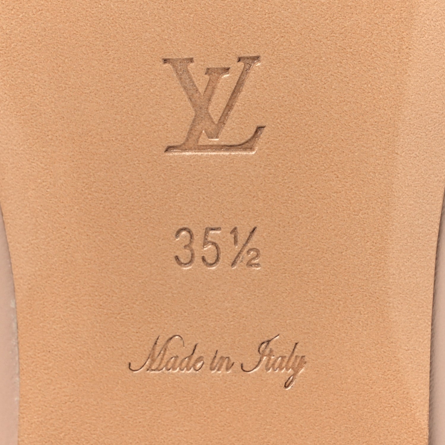 Louis Vuitton Lambskin Embossed Monogram Drapy Flat Thong Sandal 35.5 Beige 8 of 12