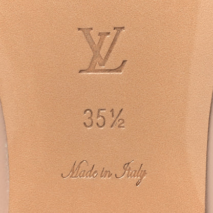 Louis Vuitton Lambskin Embossed Monogram Drapy Flat Thong Sandal 35.5 Beige 8 of 12