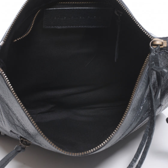 Agneau Flat Handle Clutch Anthracite