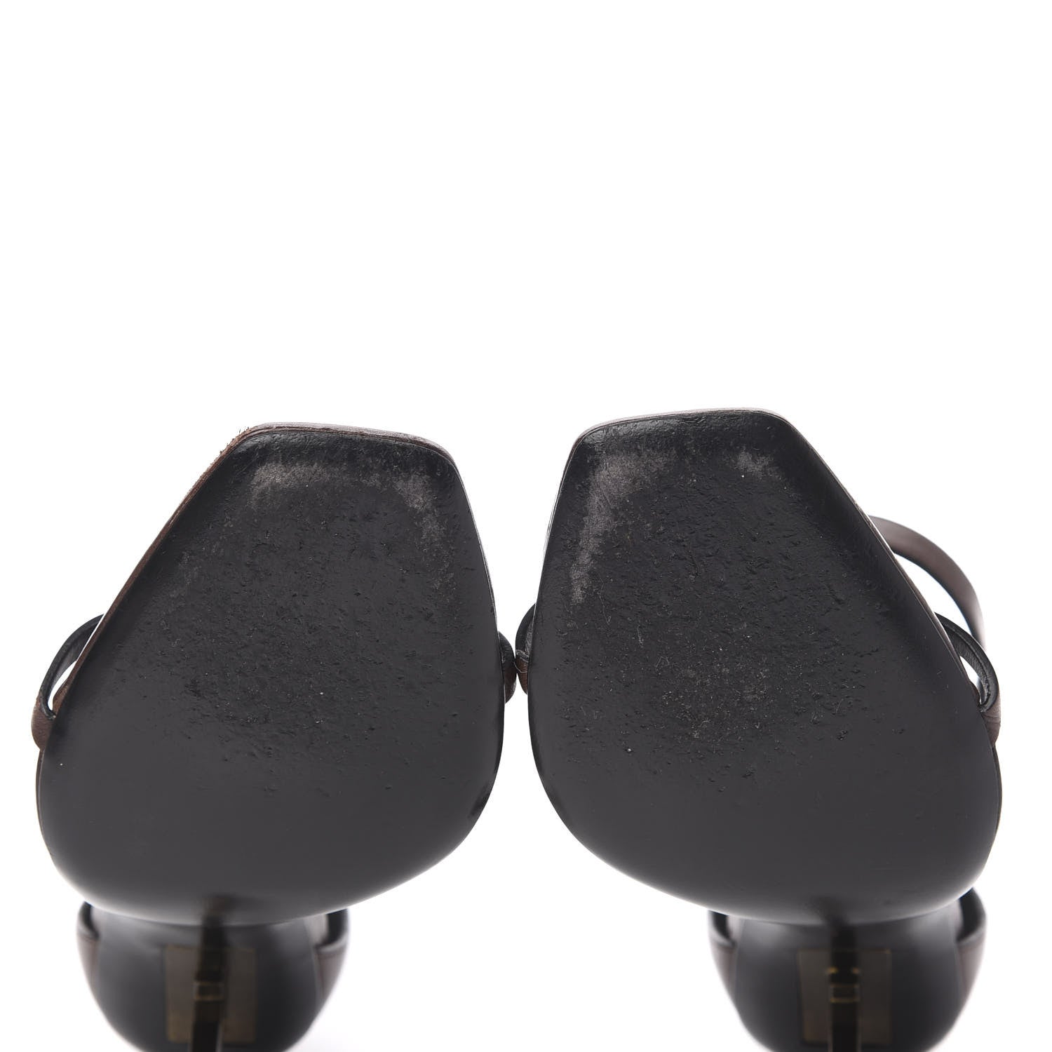 Saint Laurent Calfskin Opyum Sandals 39.5 Brown 6 of 10