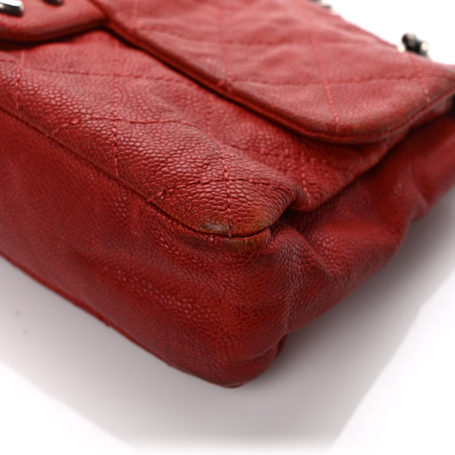 Chanel Caviar Quilted Medium Simply CC Flap Red 10 of 12