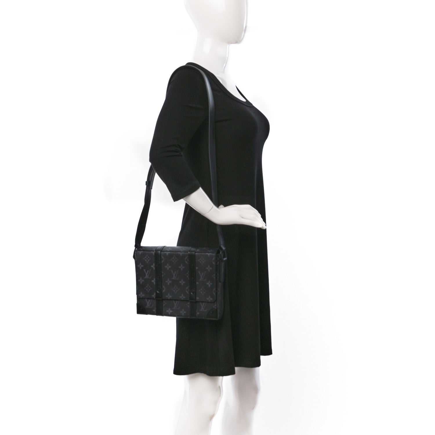 Louis Vuitton Monogram Eclipse Trunk Messenger 2 of 9