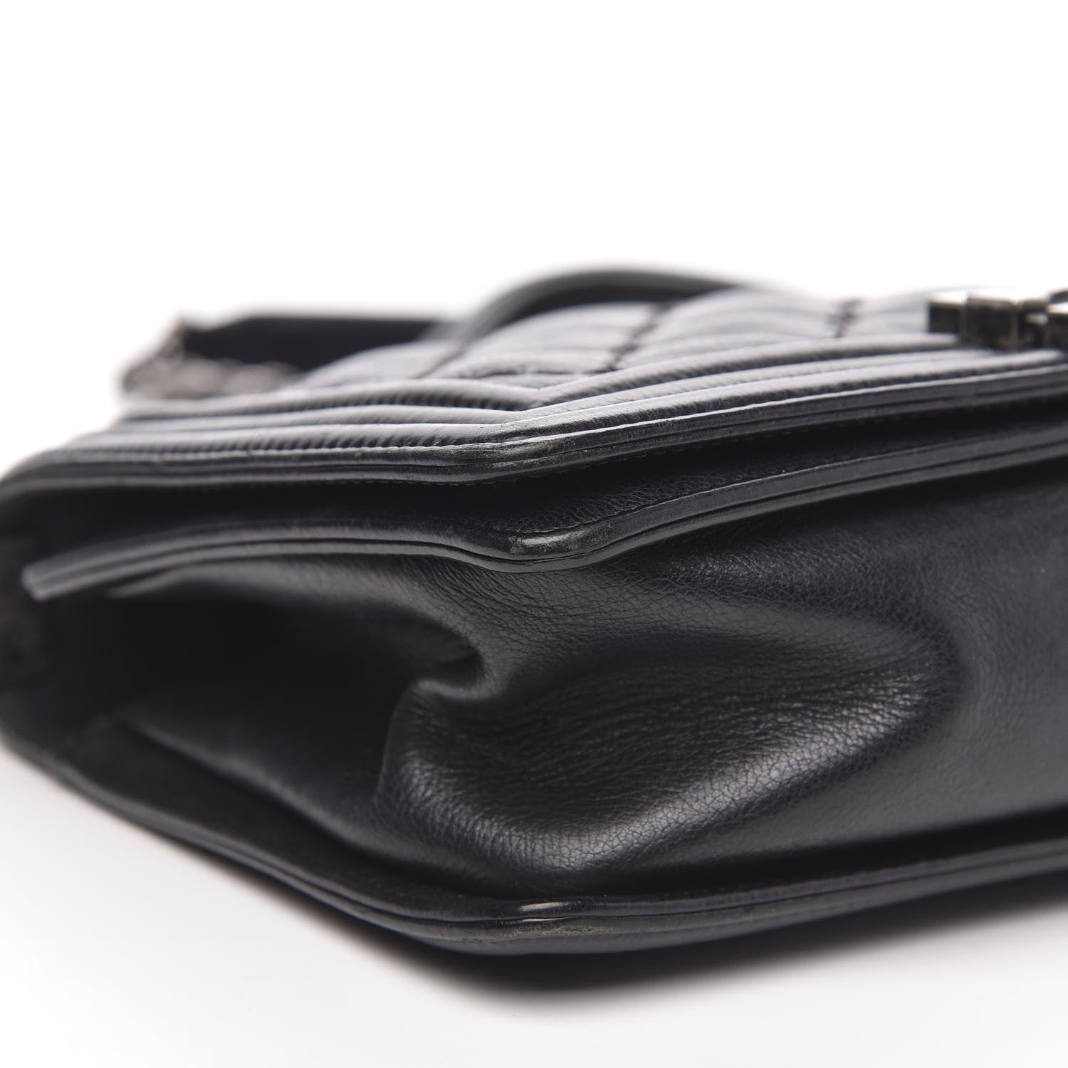 Chanel Calfskin Double Stitch Medium Boy Flap Black 8 of 16
