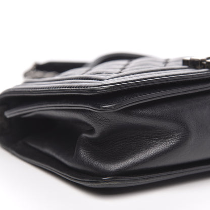 Chanel Calfskin Double Stitch Medium Boy Flap Black 8 of 16