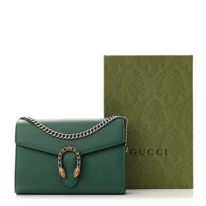 Gucci Calfskin Mini Dionysus Chain Wallet Emerald 11 of 11