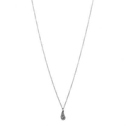 Tiffany Platinum Diamond 6mm Elsa Peretti Teardrop Pendant Necklace 1 of 7