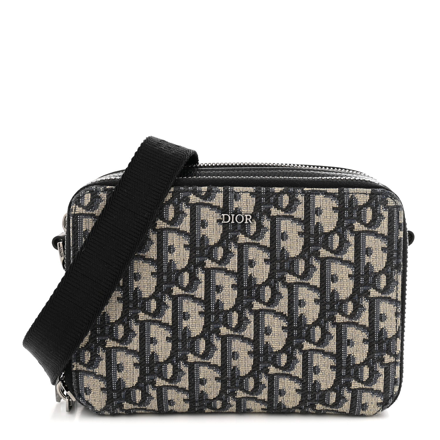 Christian Dior Oblique Pouch Navy Blue 1 of 11