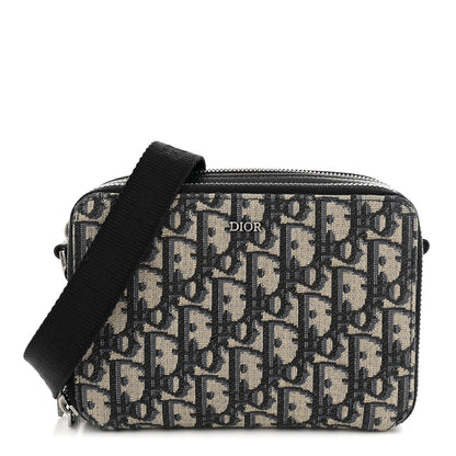 Christian Dior Oblique Pouch Navy Blue 1 of 11