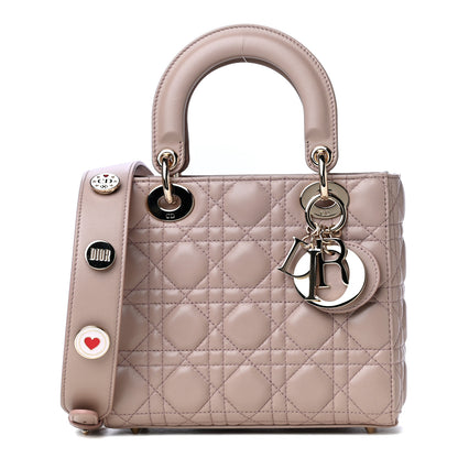 Christian Dior Lambskin Cannage Small Lucky Badges My Lady Dior Taupe 2 of 16