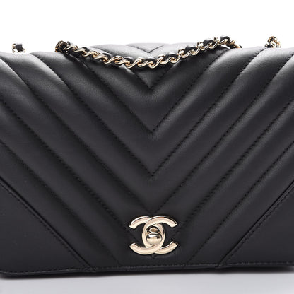 Chanel Calfskin Chevron Quilted Mini Statement Flap Black 7 of 11