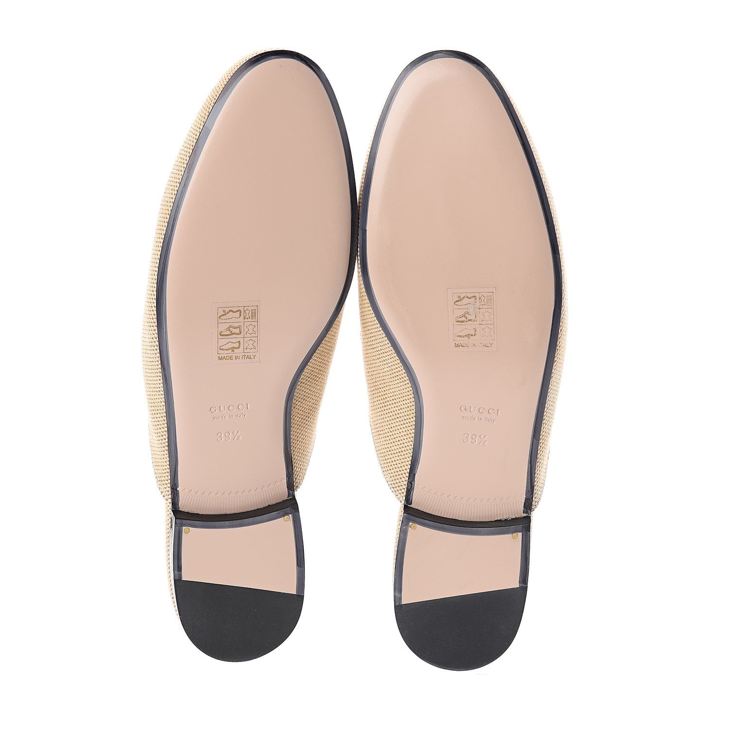 Gucci Canvas Vintage Charlotte Web Princetown Slippers 39.5 Sand Cuir 7 of 7