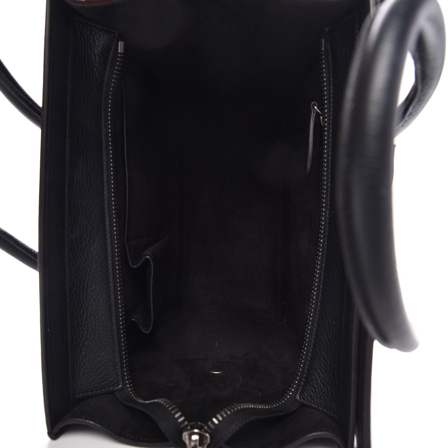 Celine Drummed Calfskin Micro Luggage Black 5 of 9