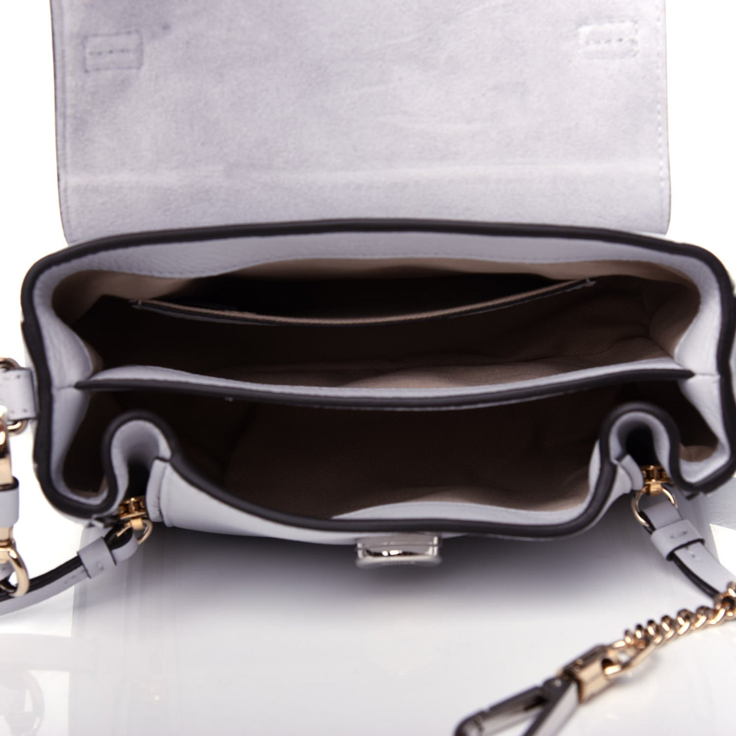 Calfskin Small Faye Day Shoulder Bag Light Cloud