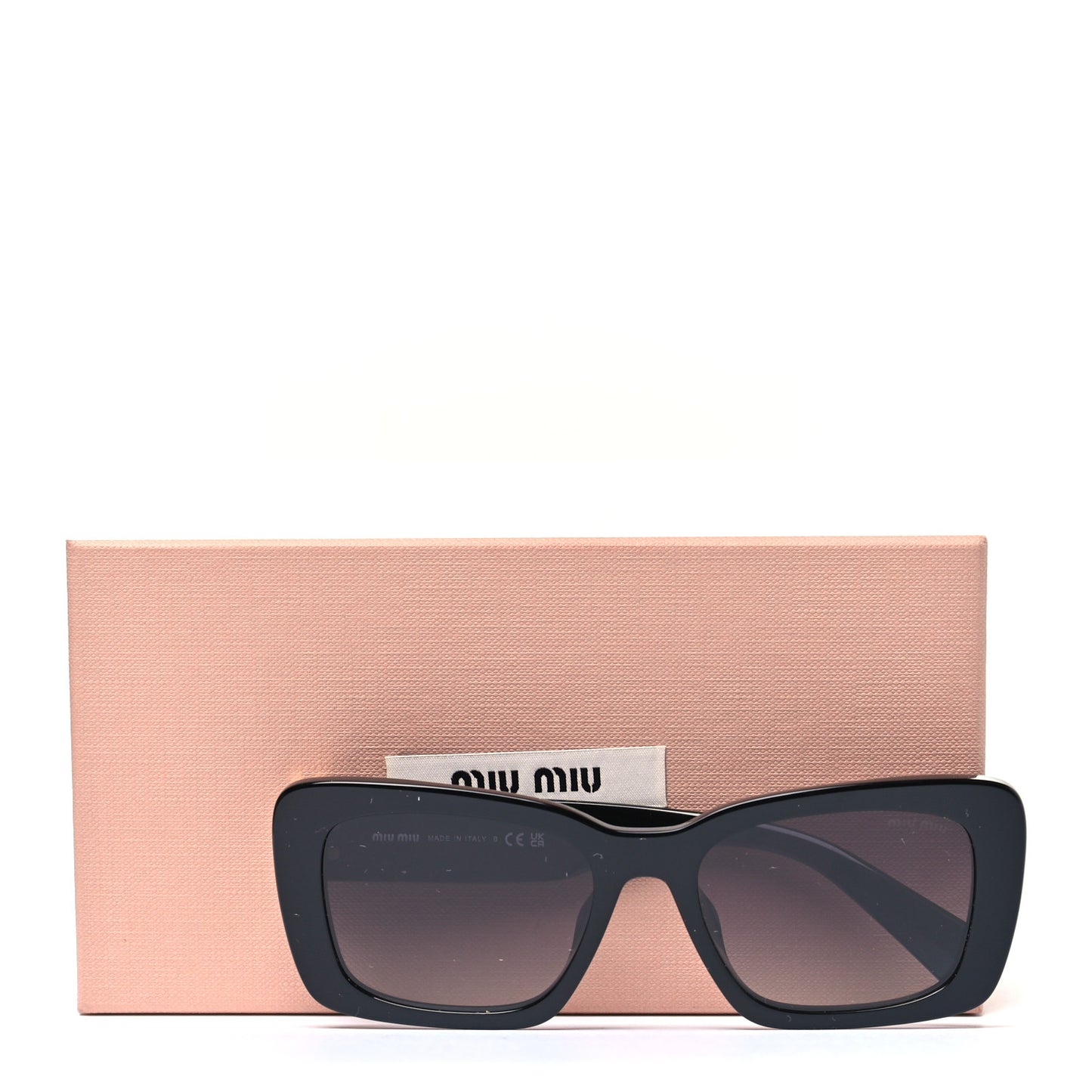 Acetate Rectangle Sunglasses SMU 07YS Black