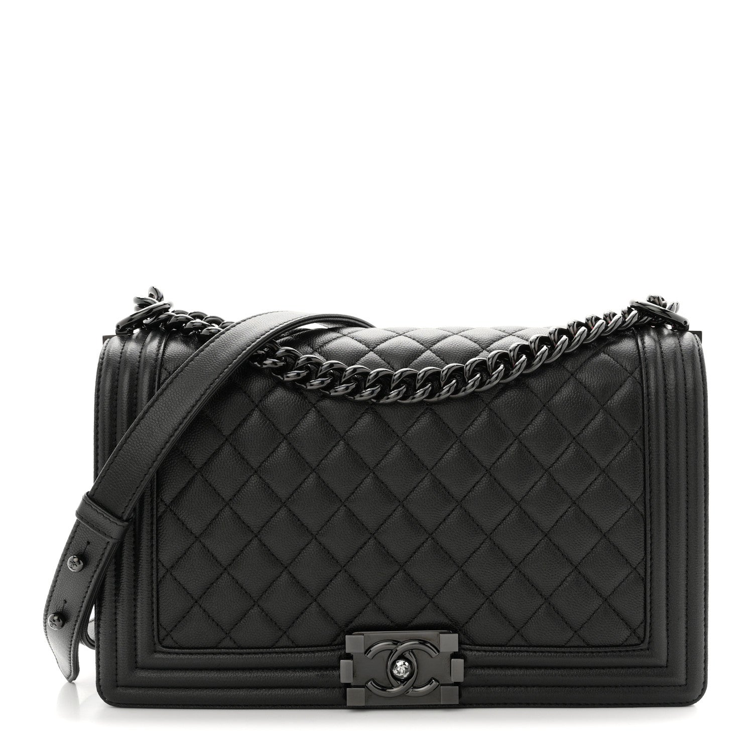 Chanel Caviar Quilted New Medium Boy Flap So Black 1 of 10