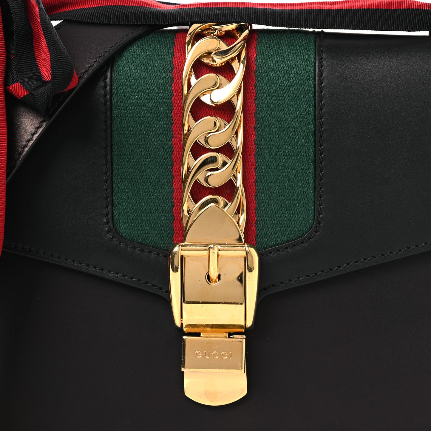 Calfskin Small Sylvie Shoulder Bag Black